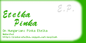 etelka pinka business card